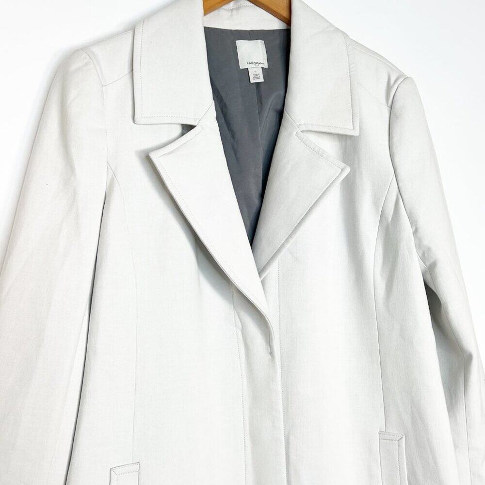 Halogen Cream & Grey Striped Jacket Coat - Picture 3 of 16